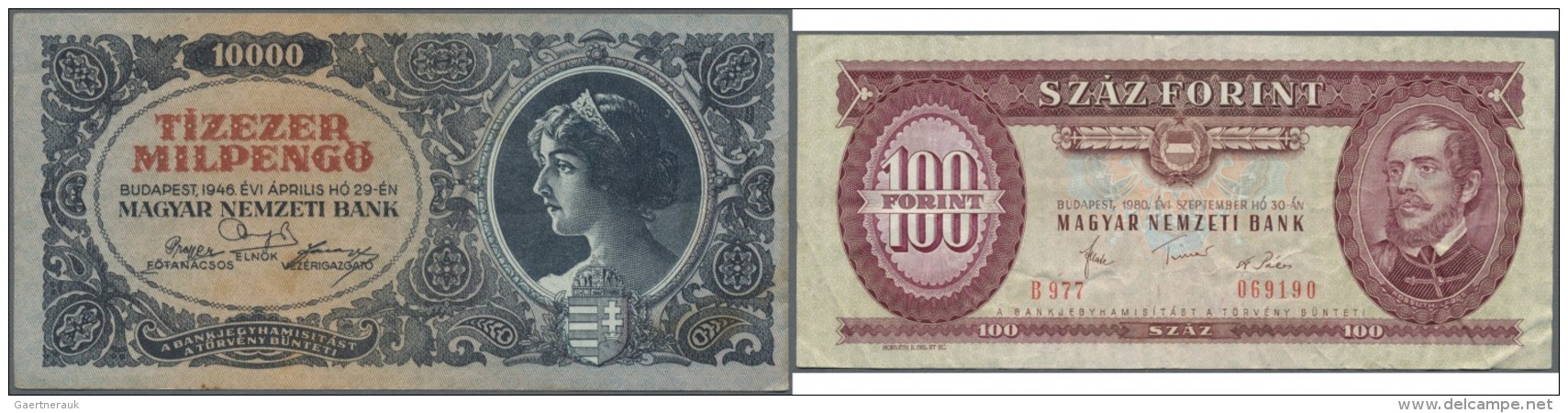 Hungary / Ungarn: 1920/1993 (ca.), Ex Pick 58-174, Quantity Lot With 1285 Banknotes In Good To Mixed Quality, Sorted And - Ungarn