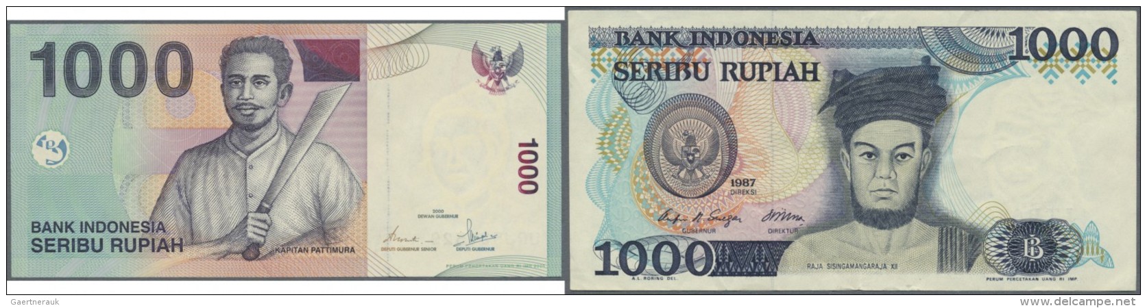 Indonesia / Indonesien: 1954/2009 (ca.), Ex Pick 72-141, Quantity Lot With 1470 Banknotes In Good To Mixed Quality, Sort - Indonesien