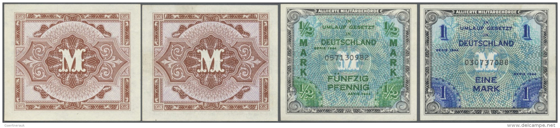 Deutschland - Alliierte Milt&auml;rbeh&ouml;rde + Ausgaben 1945-1948: Lot Mit 25 Banknoten Alliierte Milit&auml;rbeh&oum - Sonstige & Ohne Zuordnung