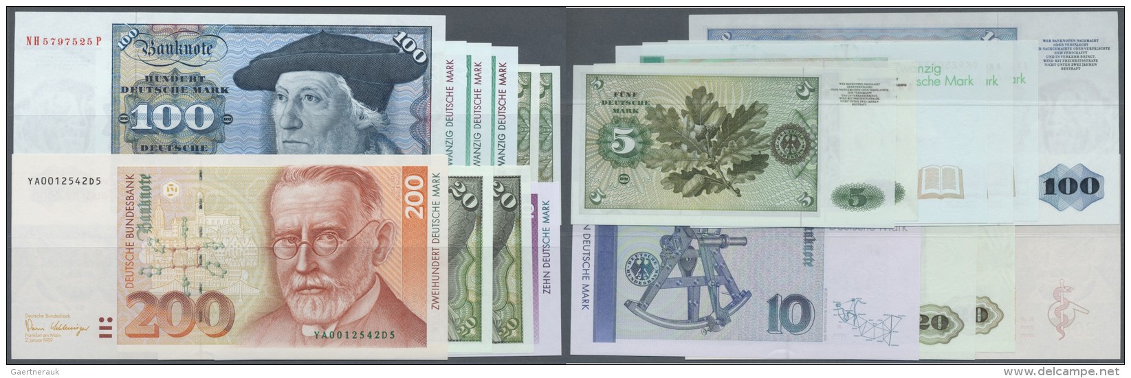 Deutschland - Bank Deutscher L&auml;nder + Bundesrepublik Deutschland: Set Von 10 Banknoten Der Bundesrepublik Mit 5 DM - Sonstige & Ohne Zuordnung