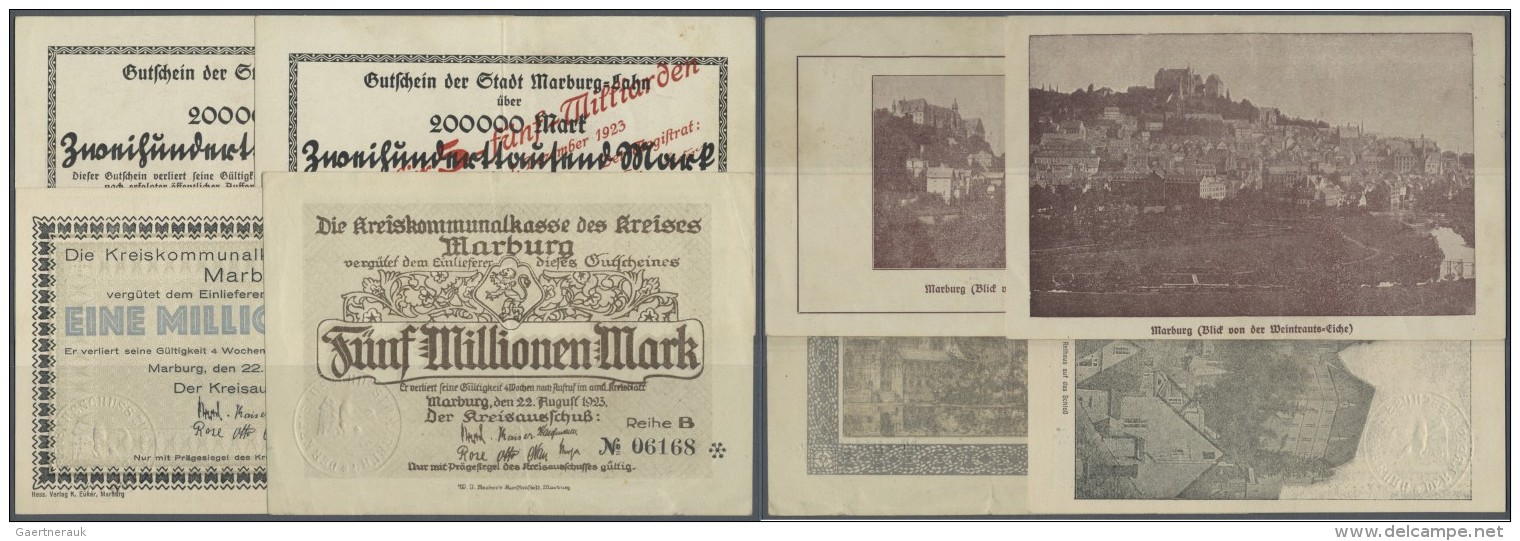 Deutschland - Notgeld - Hessen: Marburg, Stadt, 200 Tsd. Mark, 11.8.1923, "Blick Von Der Weintrauts-Eiche", Erh. I-II; 5 - Lokale Ausgaben