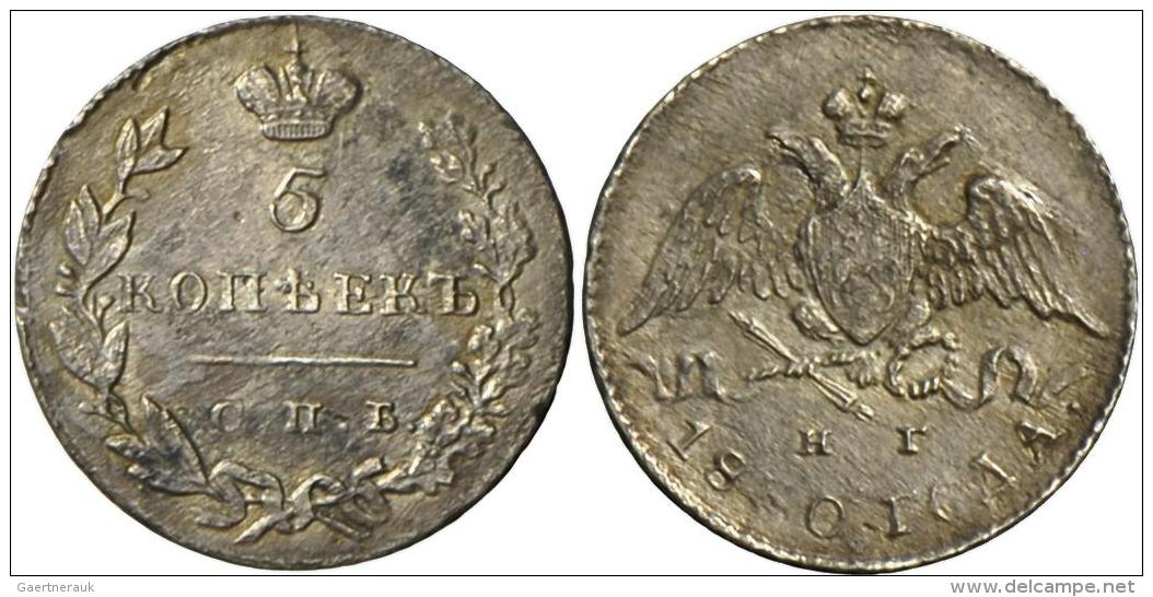 Polen: Nikolaus I. 1825-1855: 5 Kopeken 1830, St. Petersburg. 0,91 G,  Bitkin 155, Sehr Sch&ouml;n. - Polen