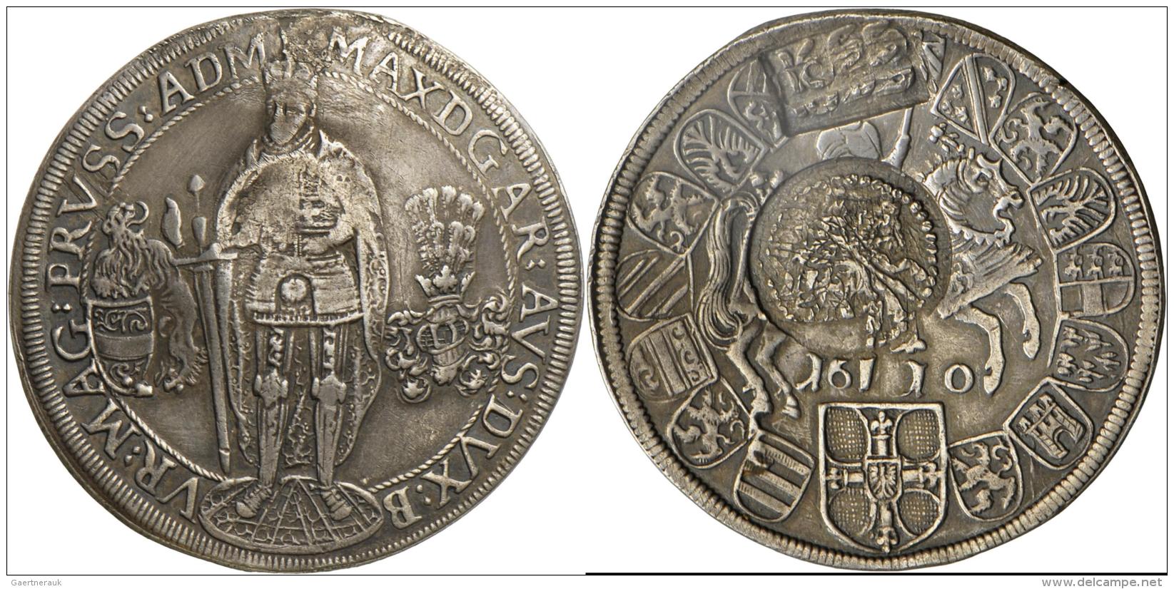 Altdeutschland Und RDR Bis 1800: Deutscher Orden, Maximilian I. Von &Ouml;sterreich 1590-1618: Taler 1610, Hall/Tirol,; - Sonstige & Ohne Zuordnung