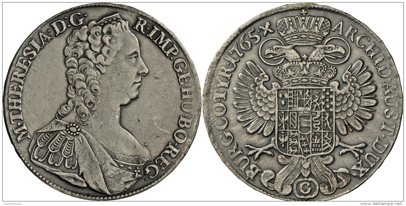 Haus Habsburg: Maria Theresia 1740-1780: Konventions-Taler 1765 G, G&uuml;nzburg, Davenport 1147, Eypeltauer 76, Sehr Sc - Sonstige – Europa