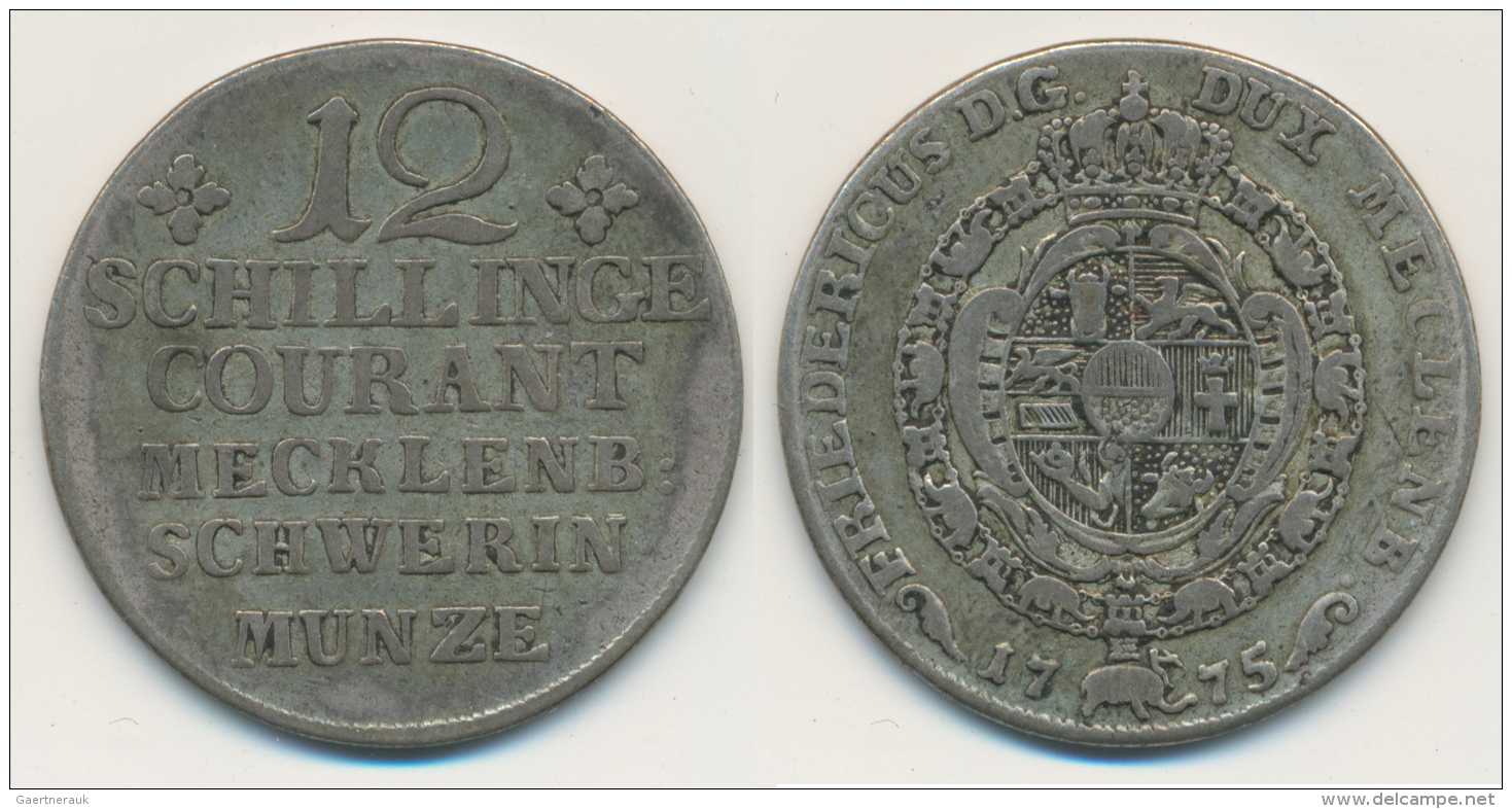 Mecklenburg-Schwerin: Lot 5 St&uuml;ck; 12 Schilling 1775, 1776,1777, 1792 Und 8 Schilling 1764, Sehr Sch&ouml;n. - Sonstige & Ohne Zuordnung