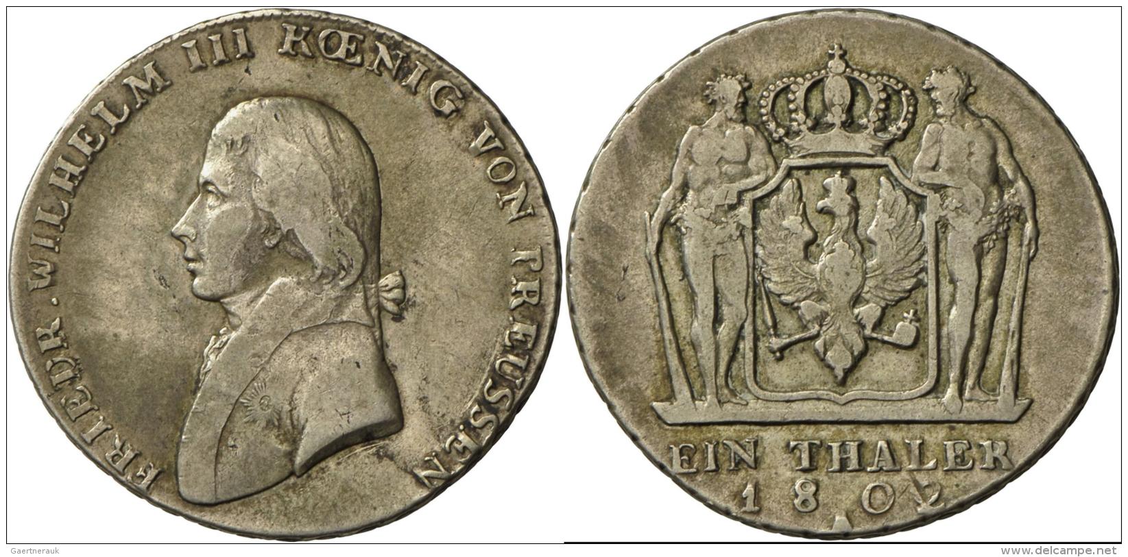 Preu&szlig;en: Friedrich Wilhelm III. 1797-1840: Taler 1802 A, AKS 10, Jaeger 29, Olding 102a, Thun 242, Sehr Sch&ouml;n - Sonstige & Ohne Zuordnung