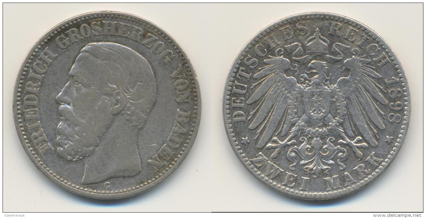 Baden: Friedrich I. 1852-1907: 2 Mark 1880 G, Jaeger 26, Seltener Jahrgang, Fast Sehr Sch&ouml;n. - Taler & Doppeltaler