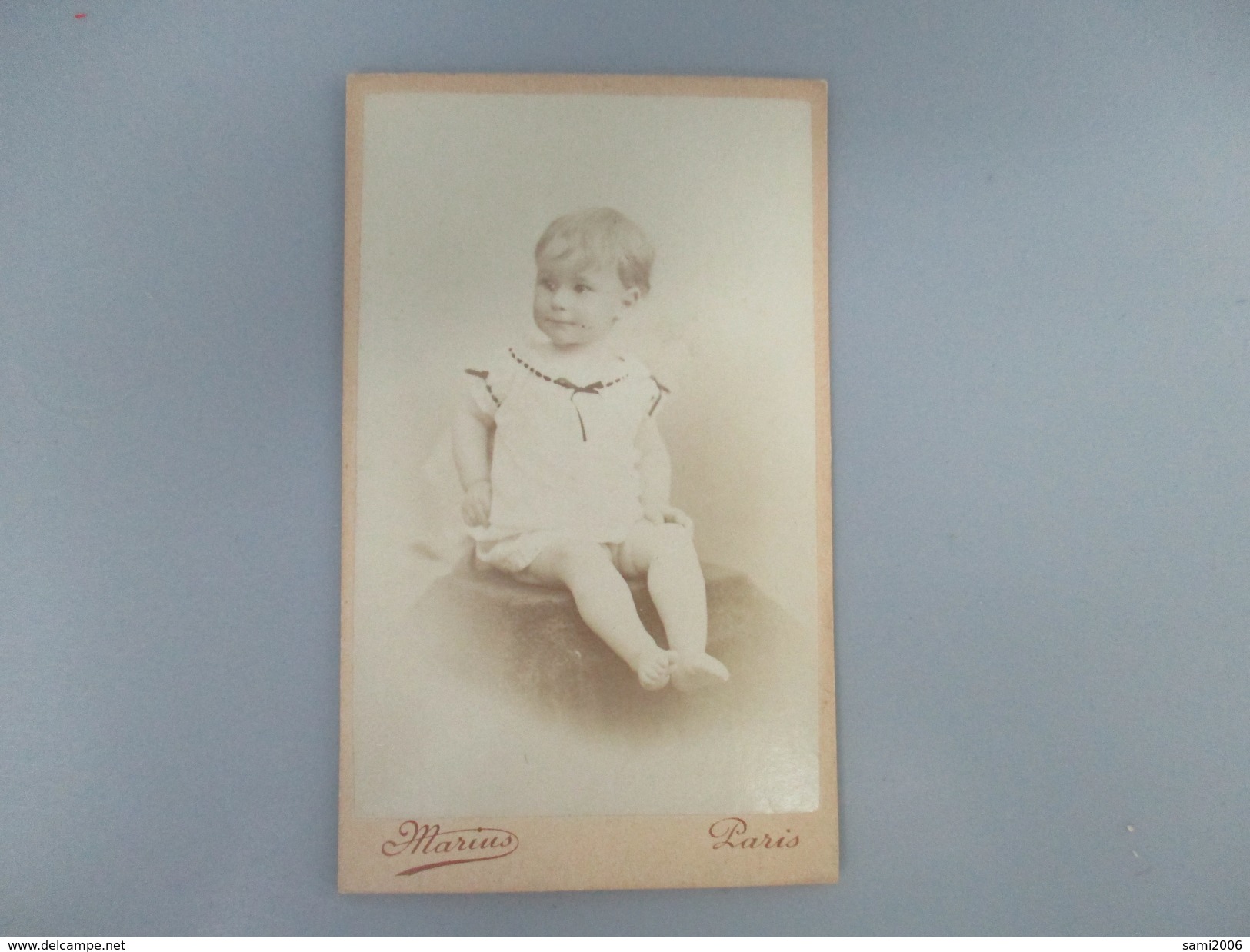 CDV BEBE PETIT GARCON  PHOTOGRAPHE MARIUS 75 PARIS - Cartes De Visite