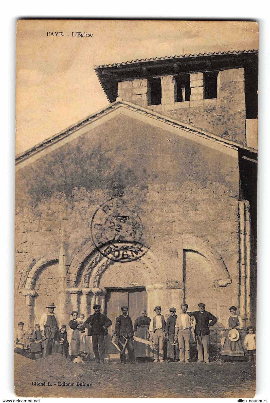 CPA _ Riberac _ Faye _ L'Eglise _ Etat Superbe - Riberac