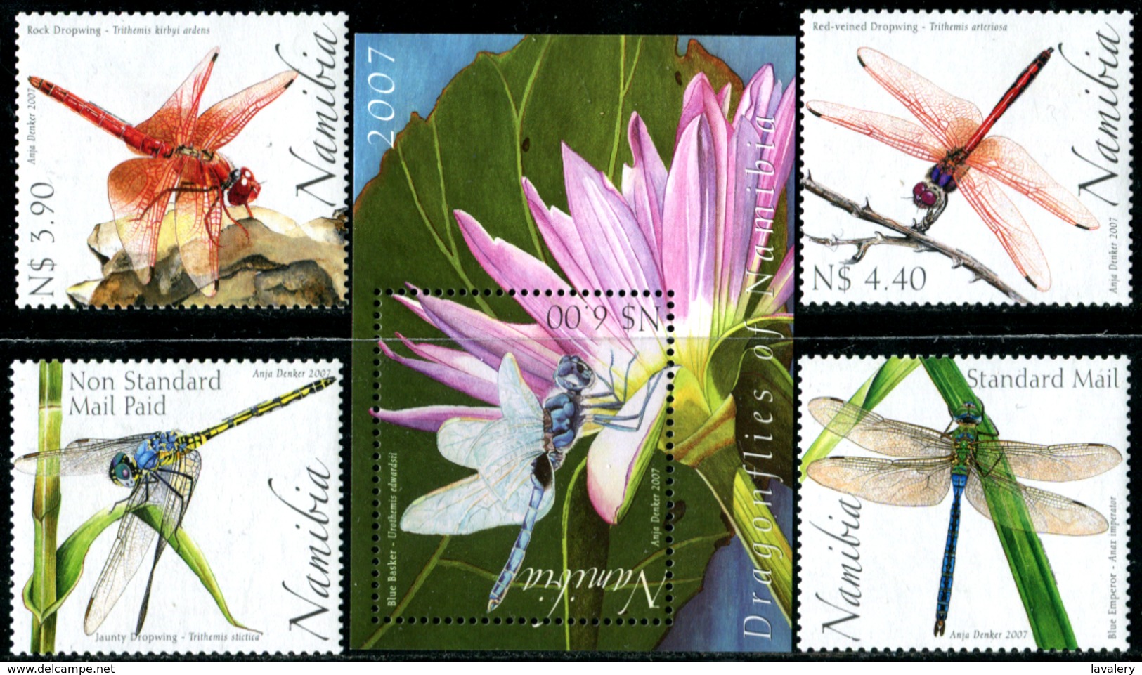 NAMIBIA 2007 Dragonflies Of Namibia Insects Animals Fauna MNH - Sonstige & Ohne Zuordnung