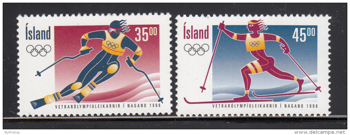 Iceland MNH 1998 Set Of 2 Winter Olympics, Nagano - Unused Stamps