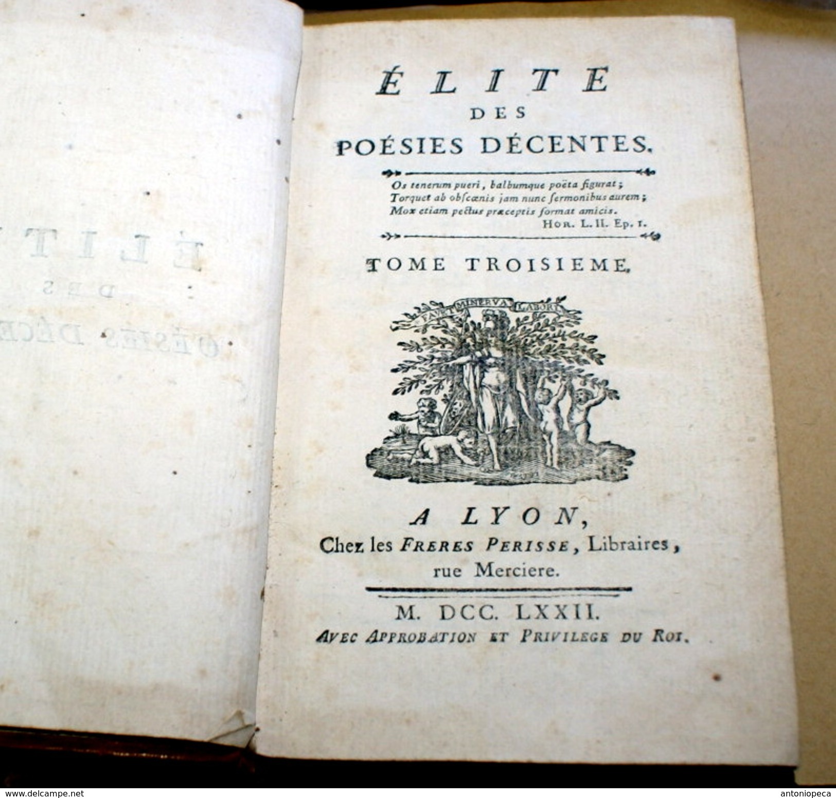 FRANCIA "ELITE DES POESIES DECENTES" 1772 - 1701-1800