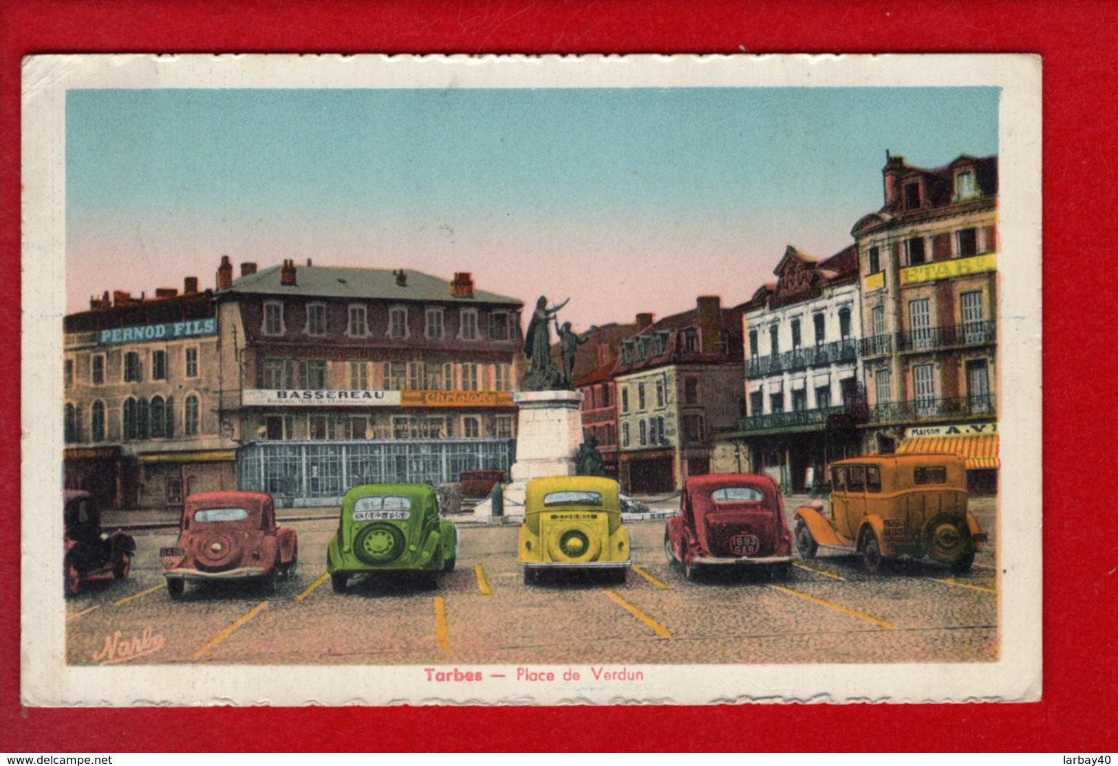 1 Cpa Carte Postale Ancienne - Tarbes Place De Verdun - Tarbes