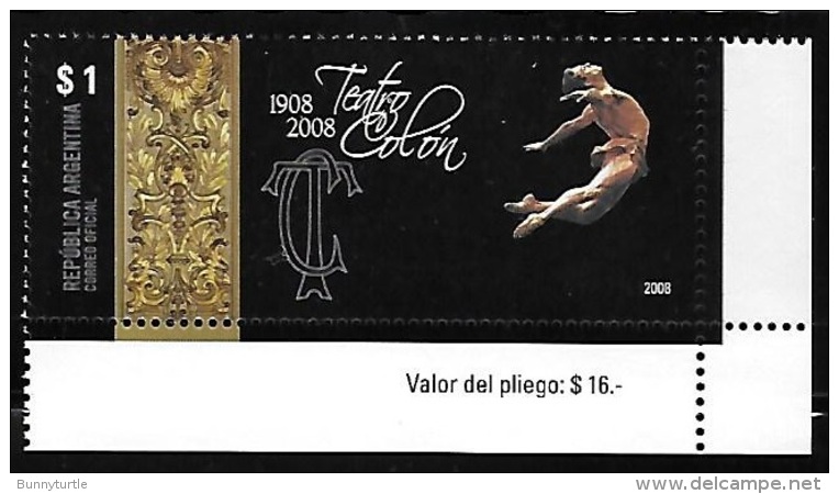 Argentina 2008 Colon Theater Buenos Aires Cent MNH - Unused Stamps
