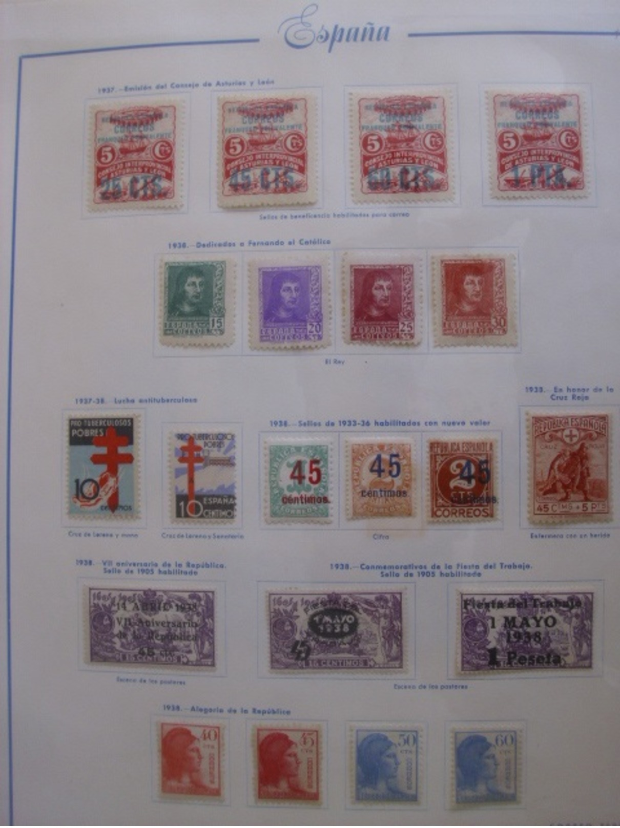 Espagne belle collection neufs * 1928/1954. Très fournie + bonnes valeurs. B/TB. A saisir!