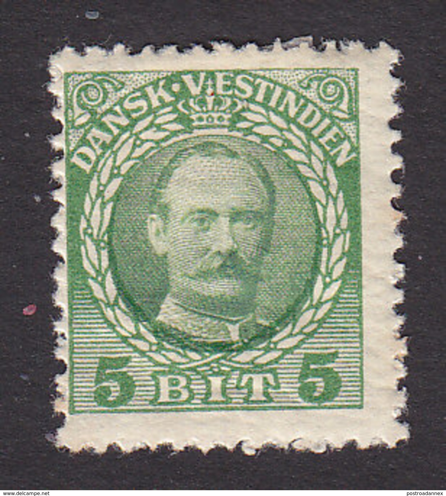 Danish West Indies, Scott #43, Mint Hinged, Frederik VIII, Issued 1908 - Denmark (West Indies)