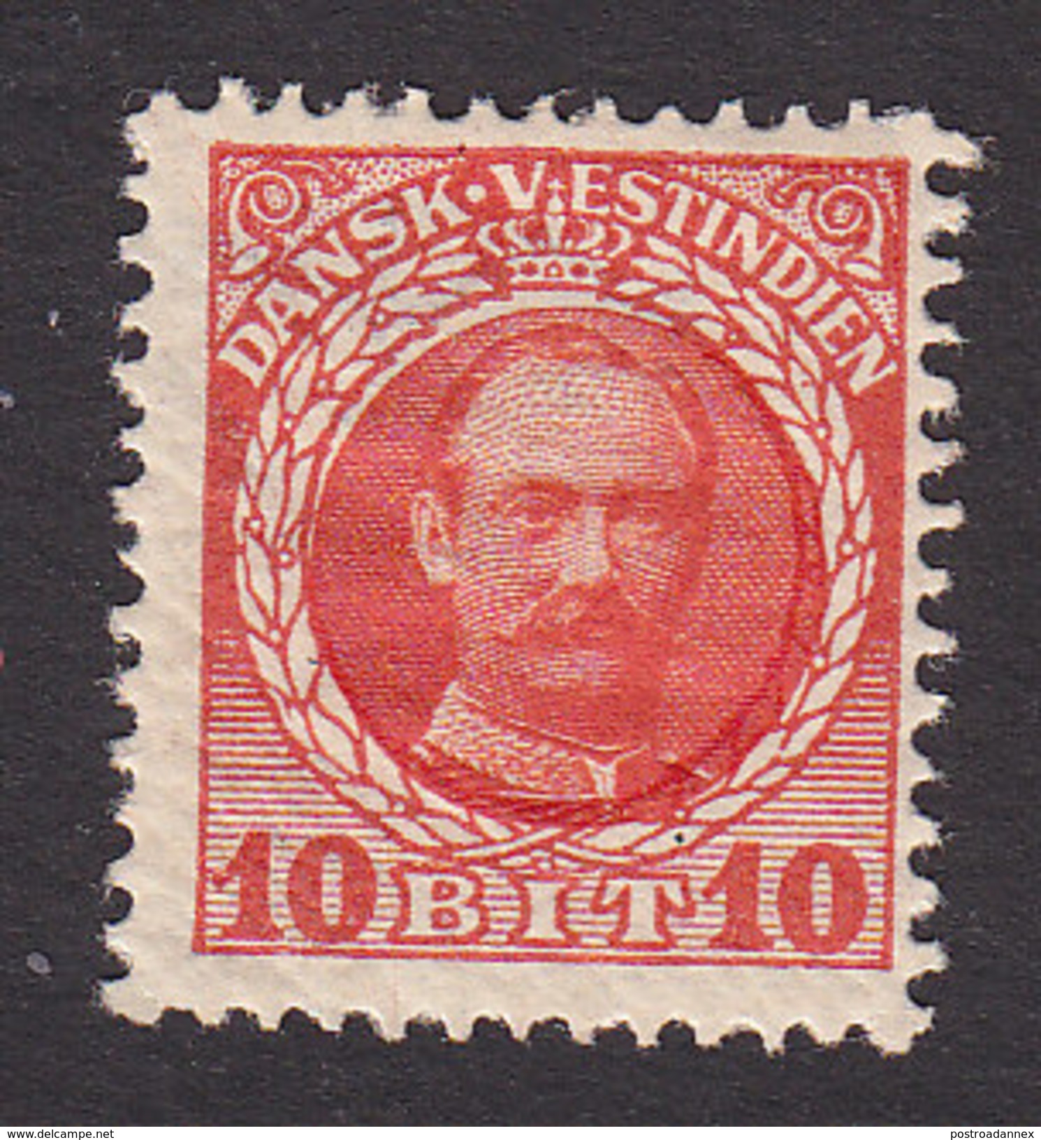 Danish West Indies, Scott #44, Mint Hinged, Frederik VIII, Issued 1908 - Denmark (West Indies)