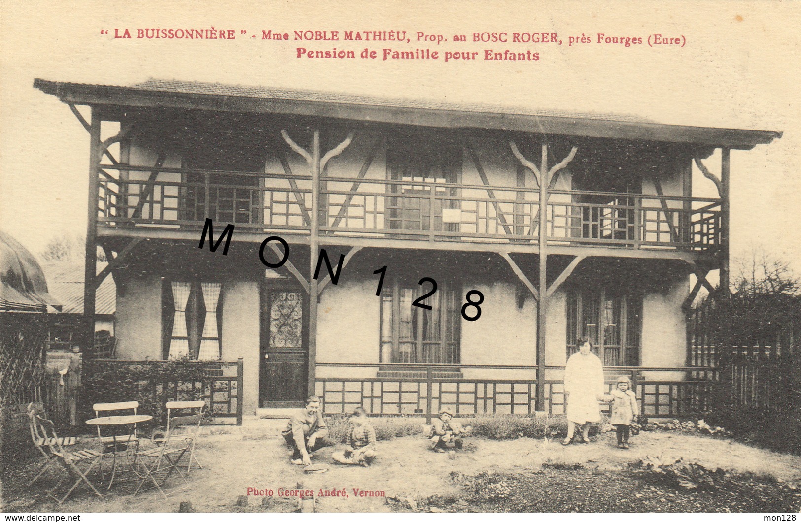 FOURGES (27)  "LA BUISSONNIERE" Mme NOBLE MATHIEU PROP AU BOSC ROGER PRES FOURGES-PENSION DE FAMILLE POUR ENFANTS - Fourges