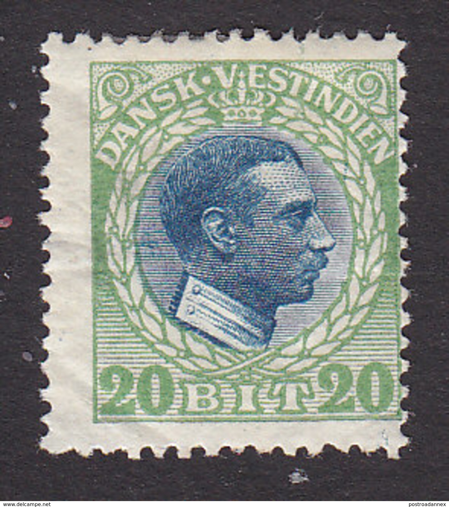 Danish West Indies, Scott #54, Mint Hinged, Christian X, Issued 1915 - Denmark (West Indies)