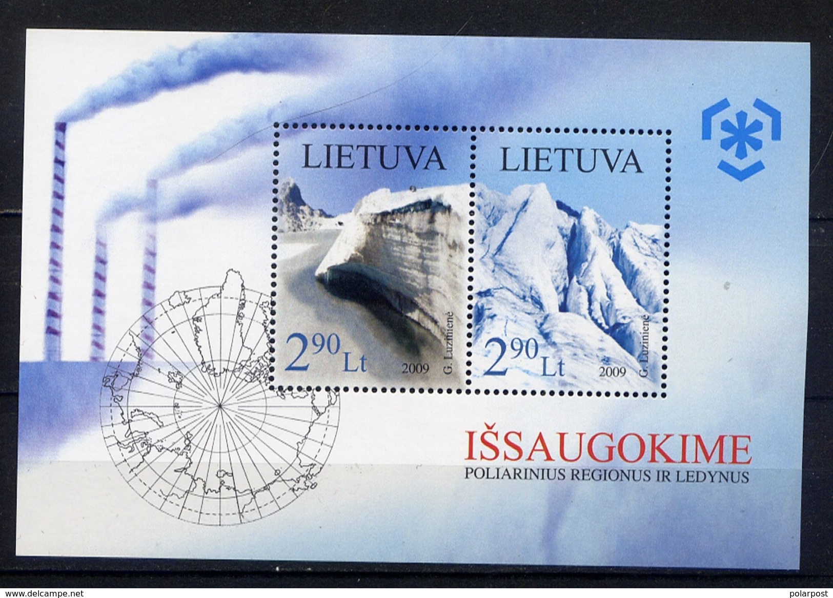 LITHUANIA 2009 &#x2116; Michel: Block 38 Conservation Of Polar Regions And Glaciers - Preserve The Polar Regions And Glaciers