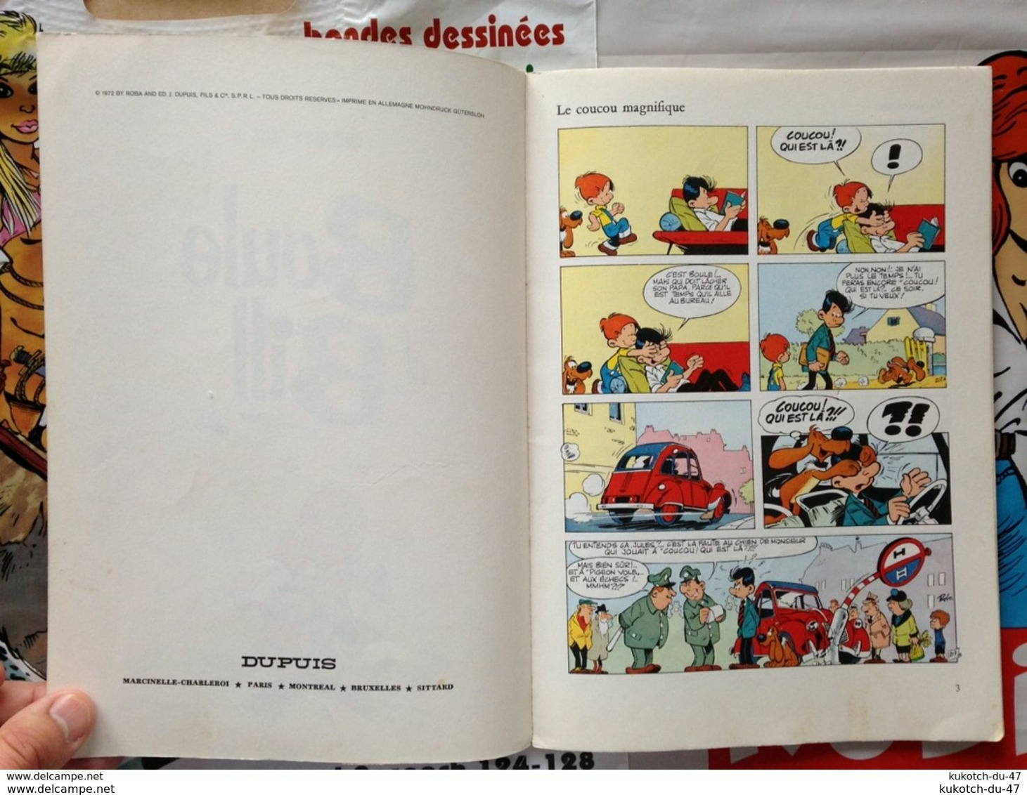 BD Boule Et Bill - Tome 4 - Roba - Publicité (1972) - Boule Et Bill