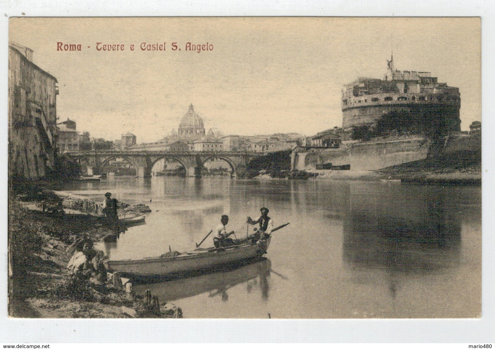 C.P.  PICCOLA          ROMA   TEVERE  E  CASTEL  S. ANGELO           2 SCAN   (NUOVA) - Fiume Tevere