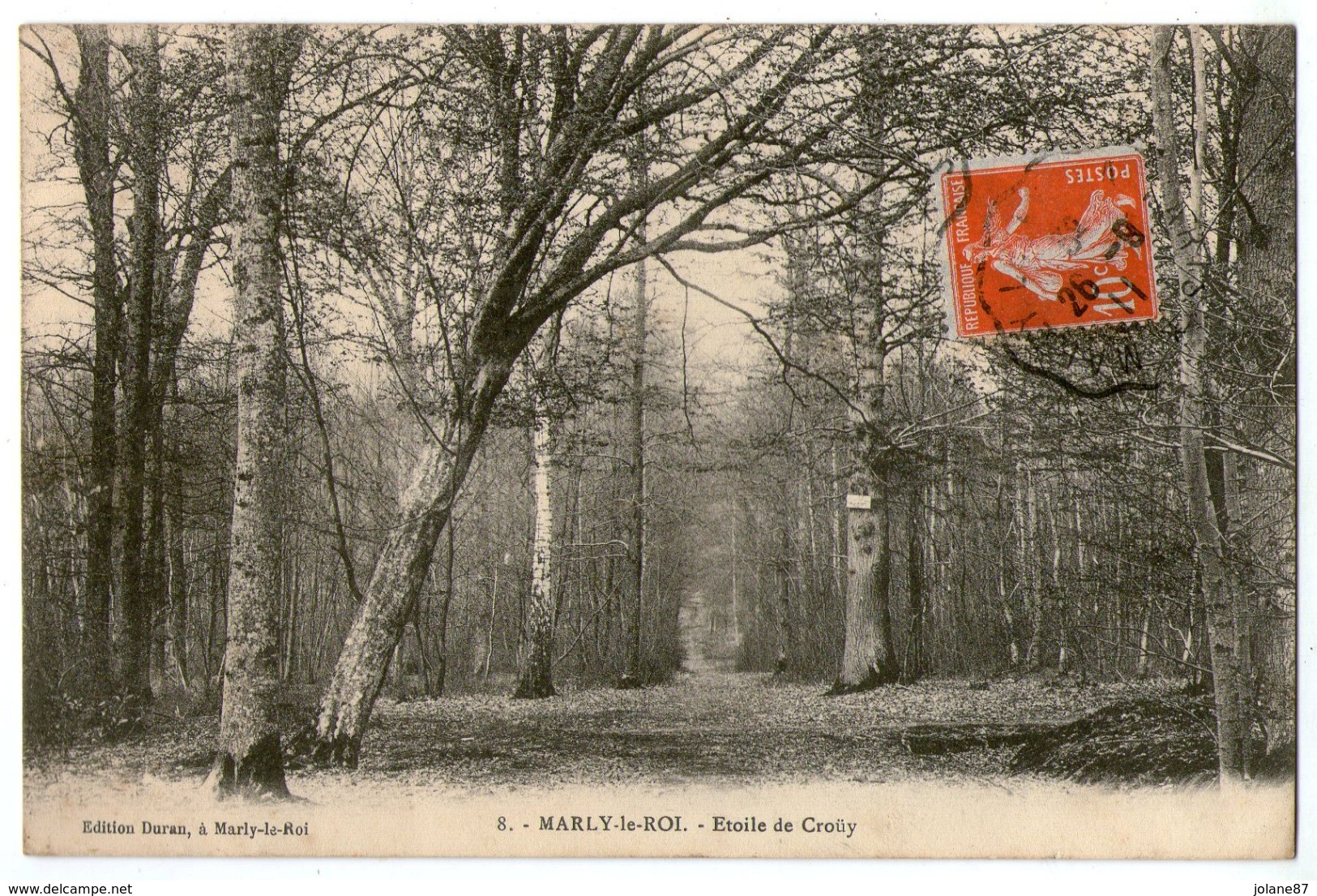 CPA   78  MARLY LE ROI    1911    ETOILE DE CROÜY      ALLEE DANS UN BOIS - Marly Le Roi