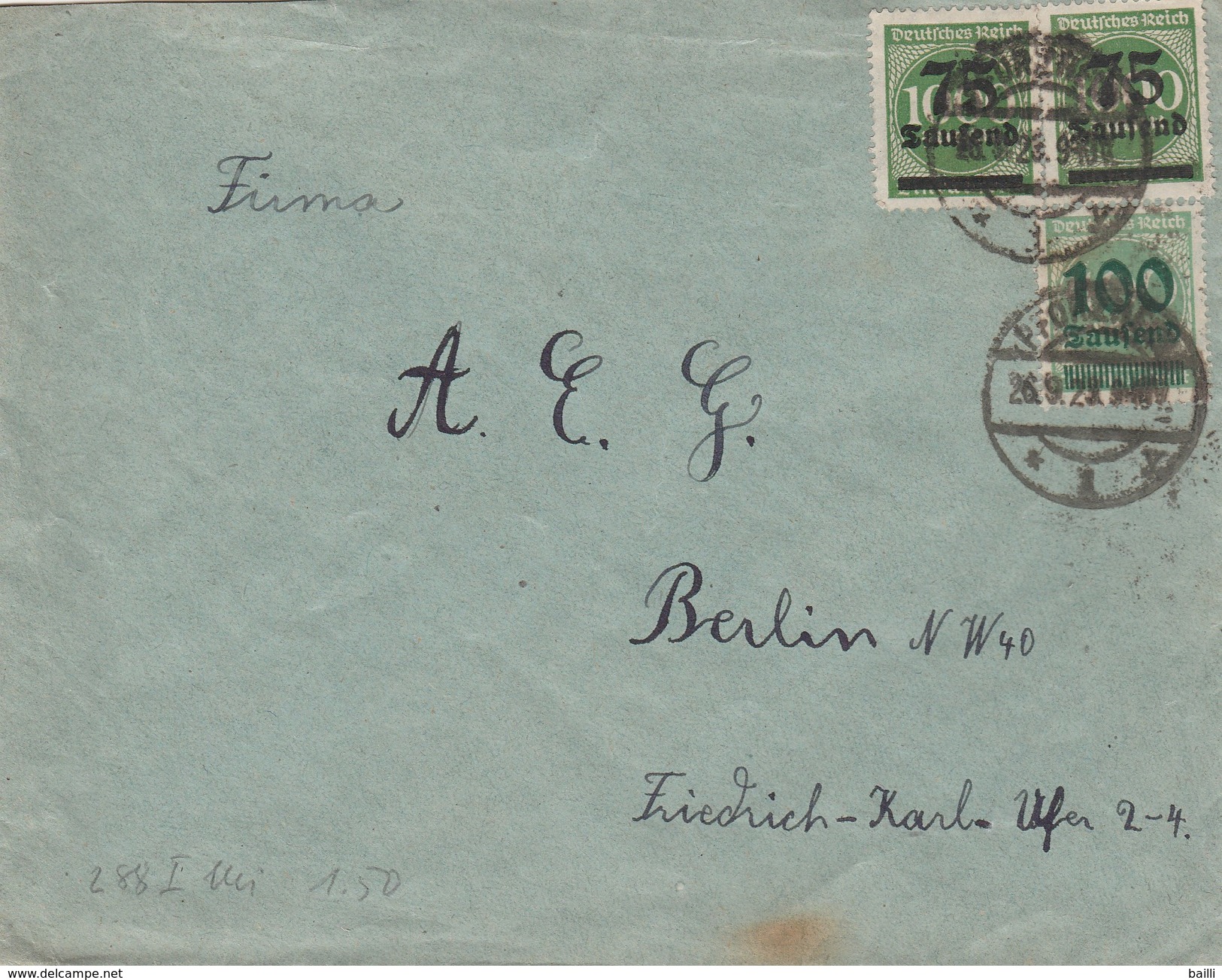 Allemagne Lettre Inflation Pforzheim 1923 - Other & Unclassified