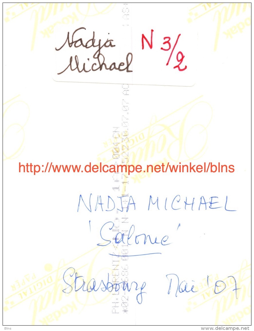 Nadja Michael Opera - Autogramme