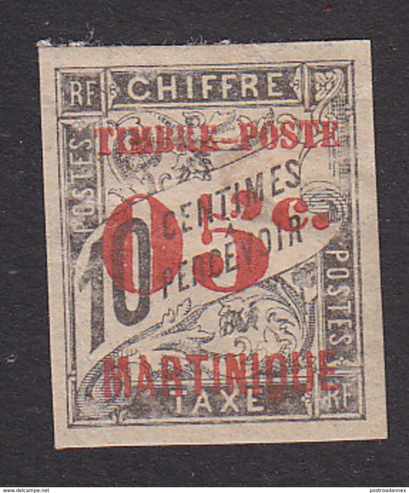 Martinique, Scott #26, Mint Hinged, French Issue Surcharged, Issued 1891 - Unused Stamps