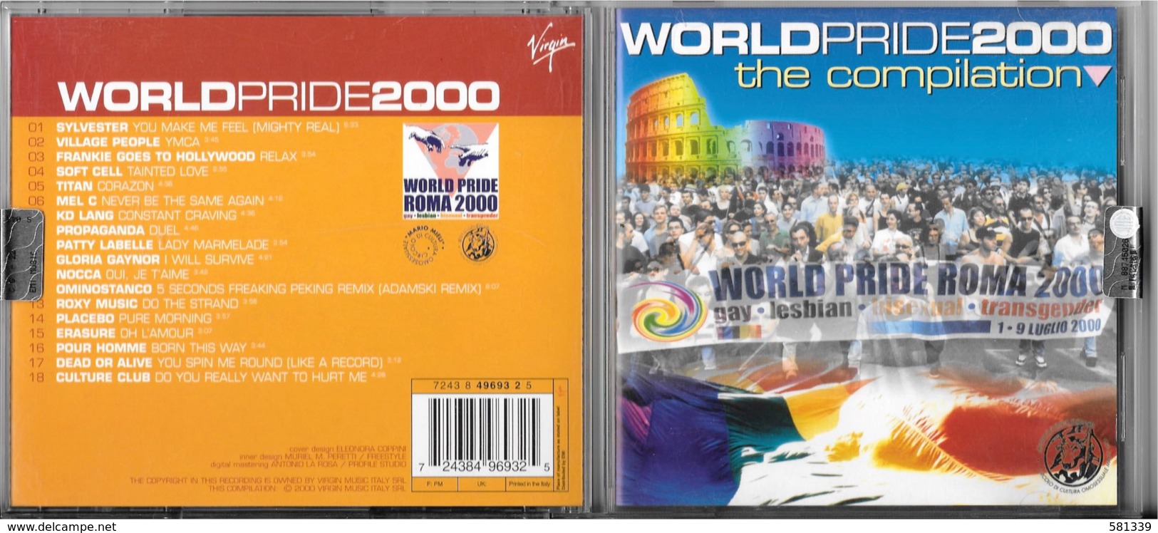 CD " WORLD PRIDE 2000 Compilation " 18 Brani , Virgin Music - Disco & Pop