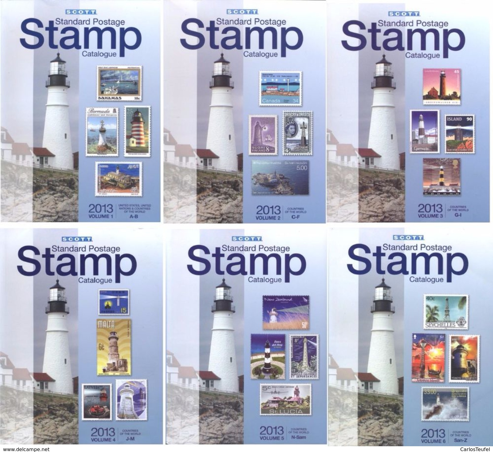 SCOTT STAMPS CATALOG 2013 SET (A - Z) EBOOKS In 3 DVD - PDF - Other & Unclassified