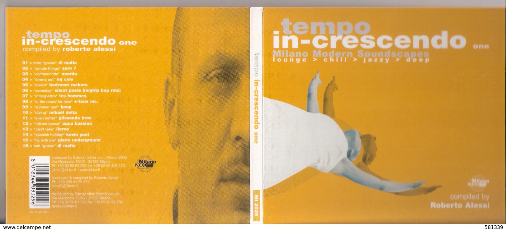 CD " TEMPO IN-CRESCENDO One " Compiled By Roberto Alessi 16 Brani - Disco, Pop