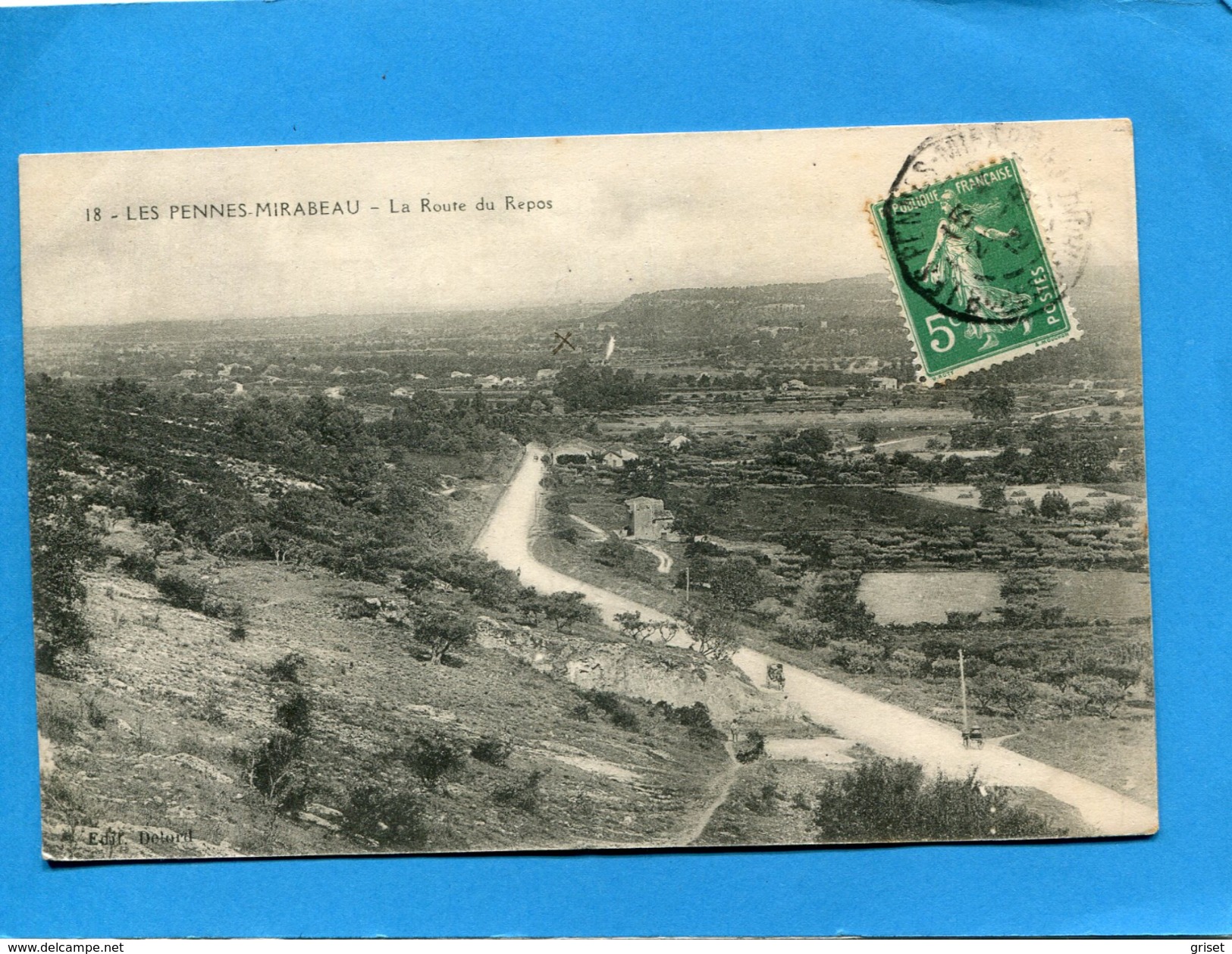 Les PENNES MIRABEAU-la Route Du Repos-a Voyagé En 1912-édition Detord - Autres & Non Classés