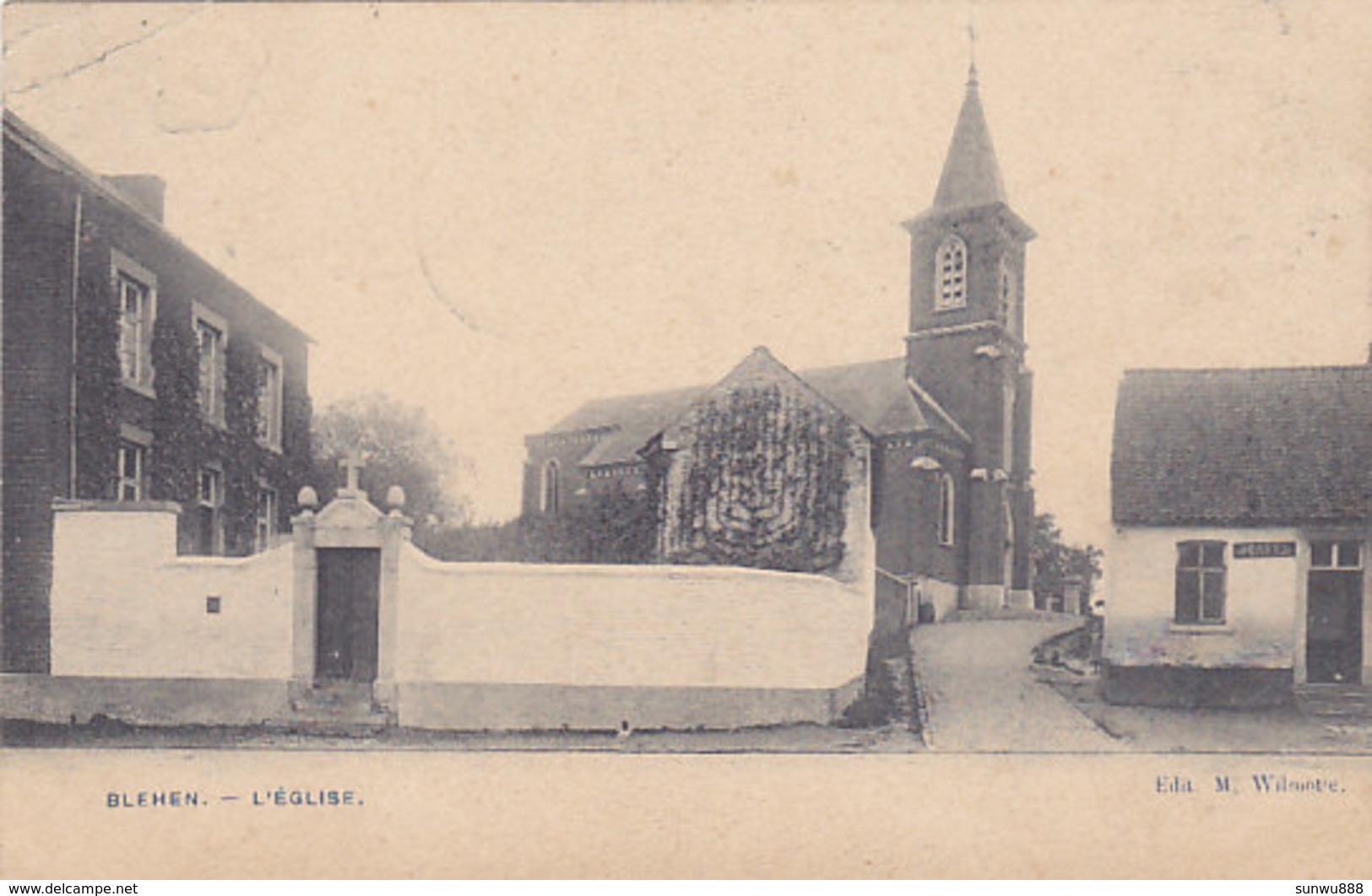 Blehen - L'Eglise (Edit. M. Wilmotte, Café) - Hannut