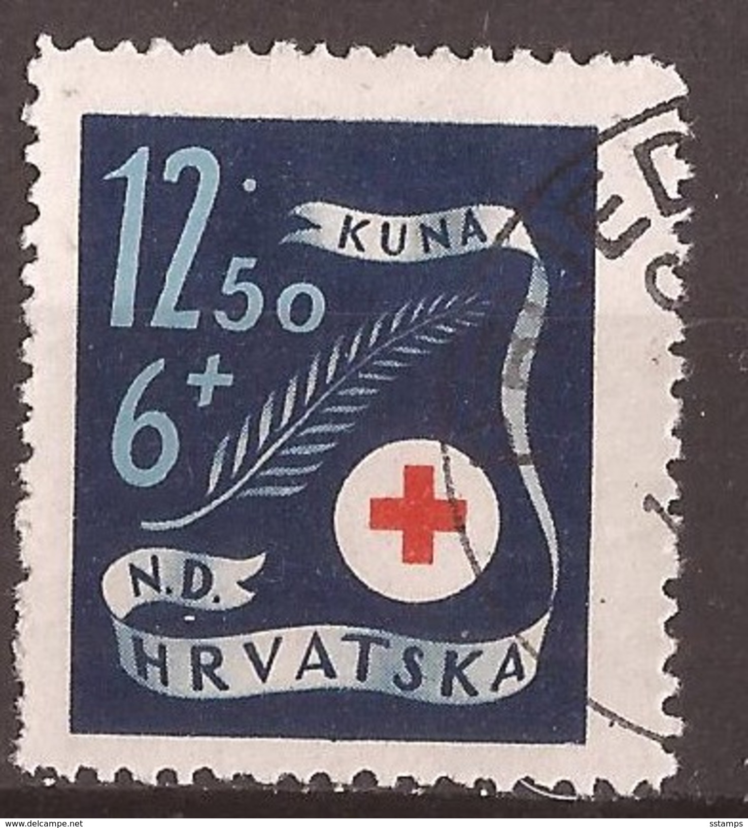 1944 167-69  Rot Kreuz  CROCE ROSSA  NDH CROAZIA HRVATSKA KROATIEN    USED - Rotes Kreuz