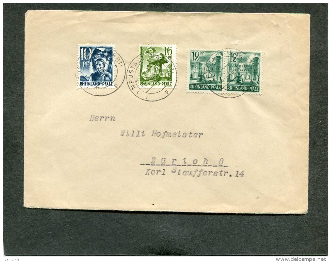 Deutschland Besetzung Franzozische Zone Rheinland Pfalz Brief 1948 - Sonstige & Ohne Zuordnung