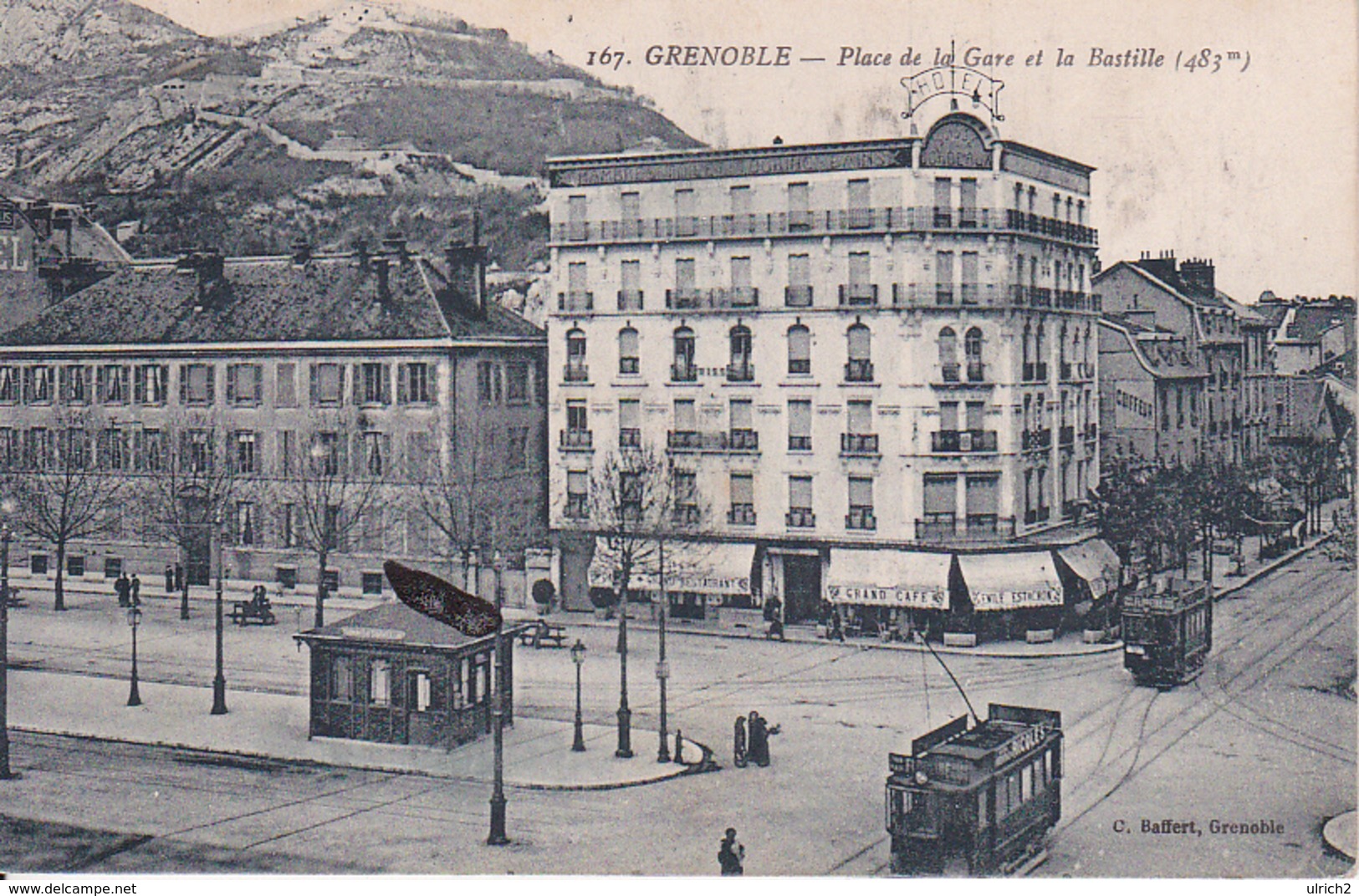 CPA Grenoble - Place De La Gare Et La Bastille  (28857) - Grenoble