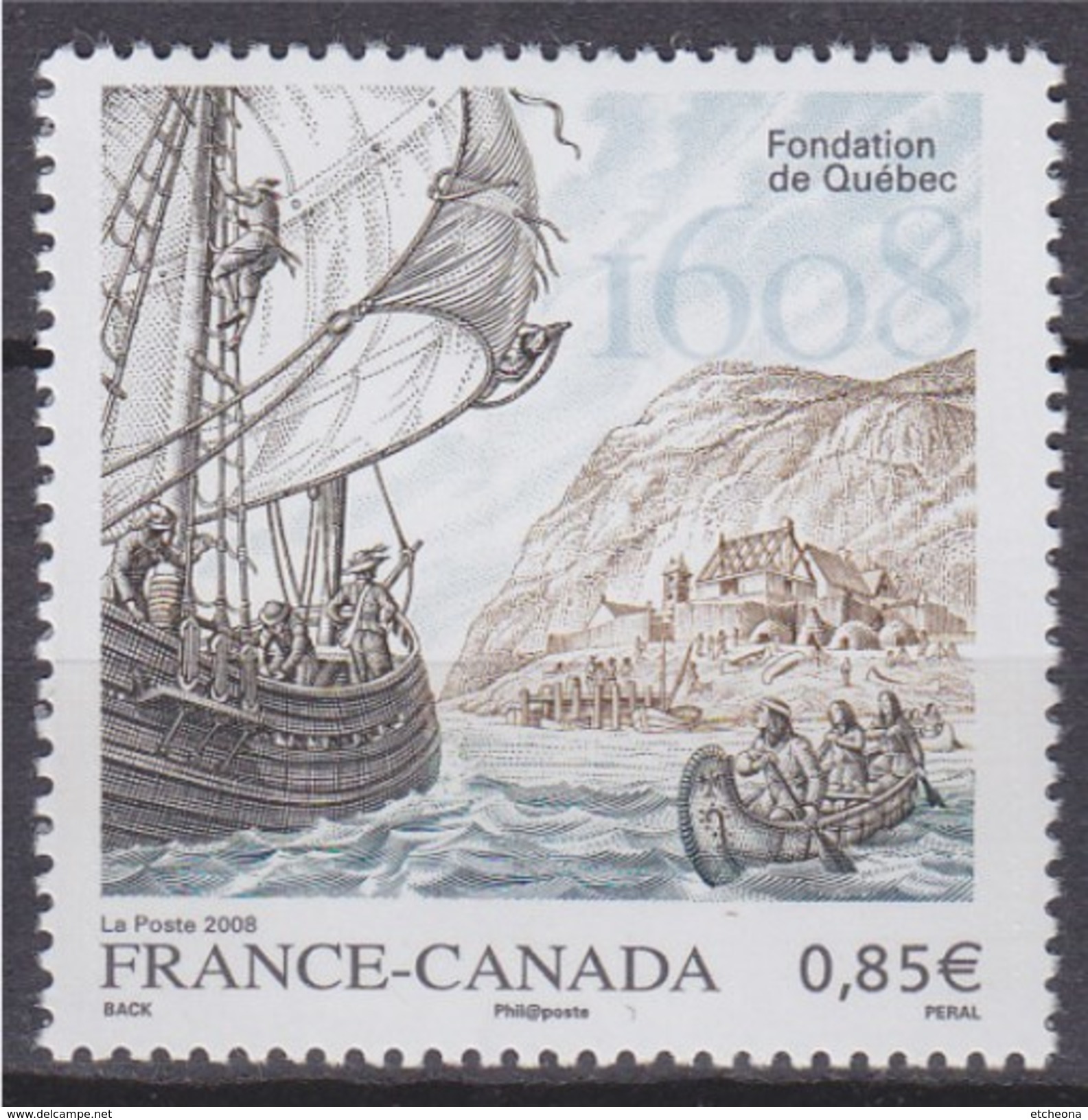 Anniversaire De La Fondation De La Ville De Québec, Canada Samuel De Champlain N°4182 Neuf Gommé - Nuovi