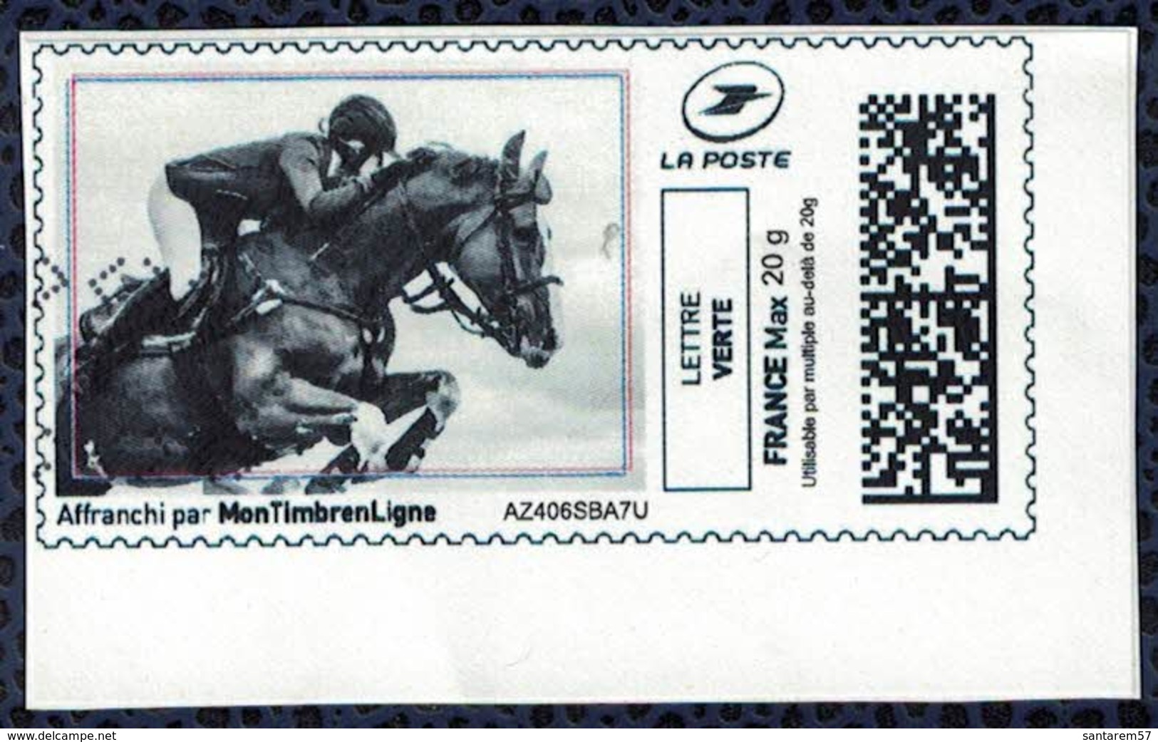 France Vignette Oblitérée Used Mon Timbre En Ligne équitation Cheval Cavalier - Autres & Non Classés