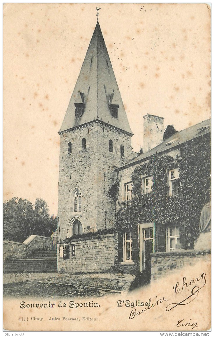 Yvoir - Spontin - Souvenir De Spontin - L' Eglise - Edit. Hoffmann N° 4111 - Yvoir