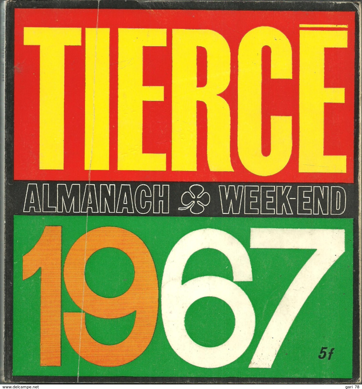 TIERCE 1967 Almanach Week End - Sport