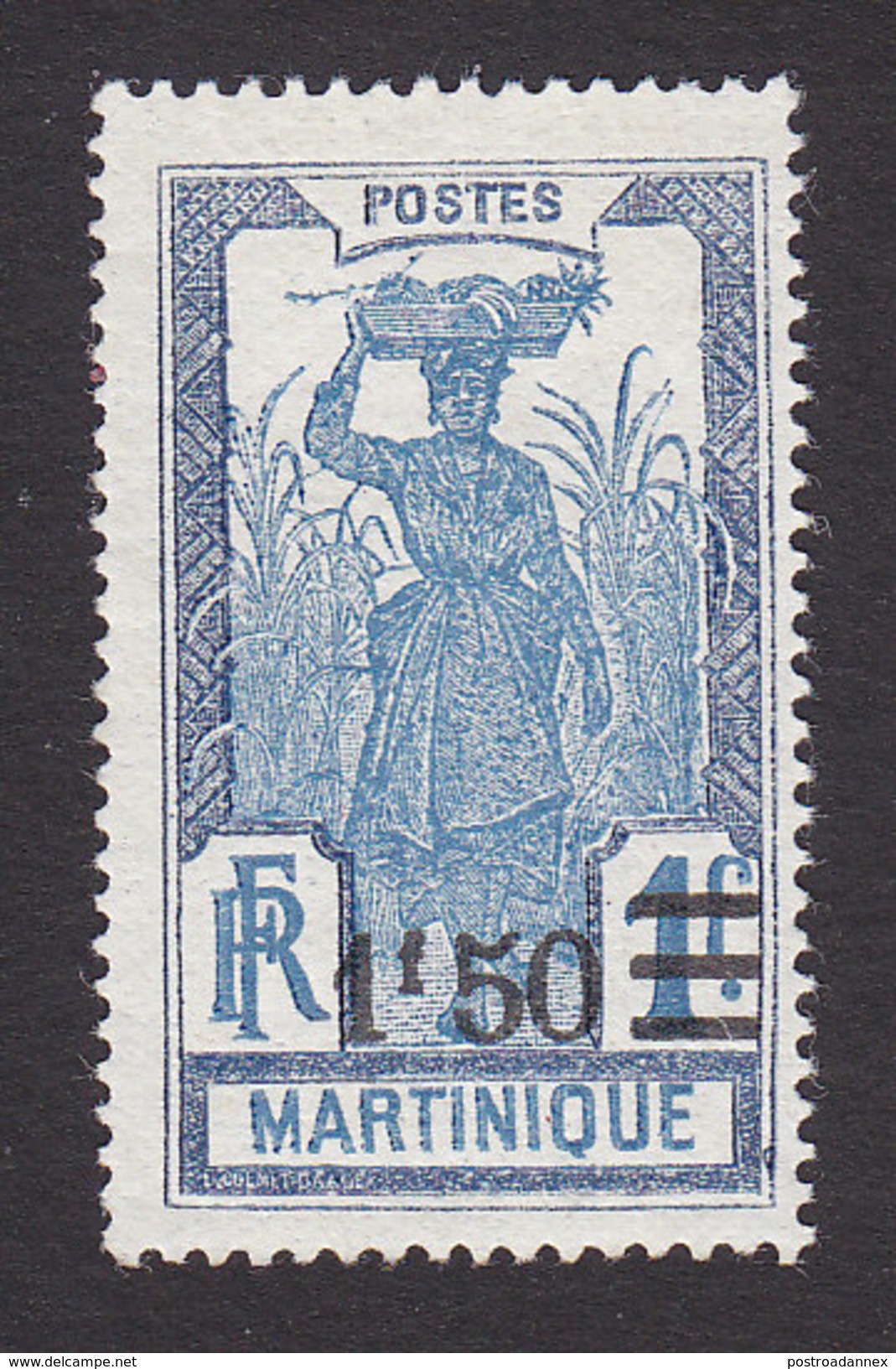 Martinique, Scott #125, Mint Hinged, Scenes Of Martinique Surcharged, Issued 1924 - Unused Stamps