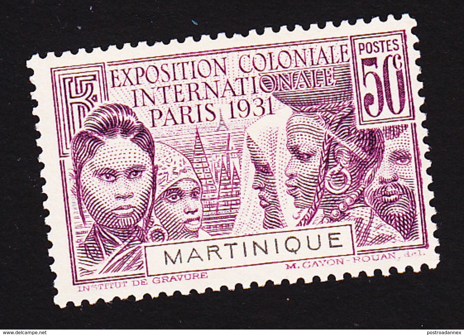 Martinique, Scott #130, Mint Hinged, Colonial Exposition, Issued 1931 - Unused Stamps