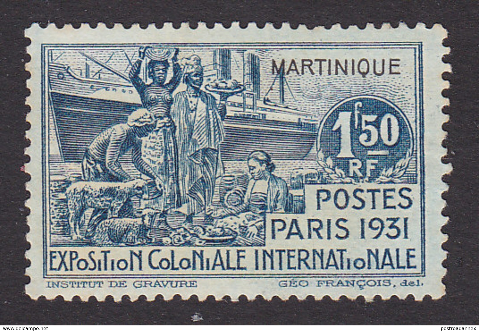 Martinique, Scott #132, Mint Hinged, Colonial Exposition, Issued 1931 - Unused Stamps