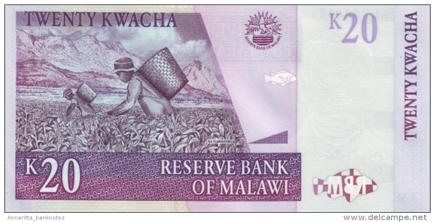 MALAWI 20 KWACHA 2009 P-52e UNC  [MW143f] - Malawi