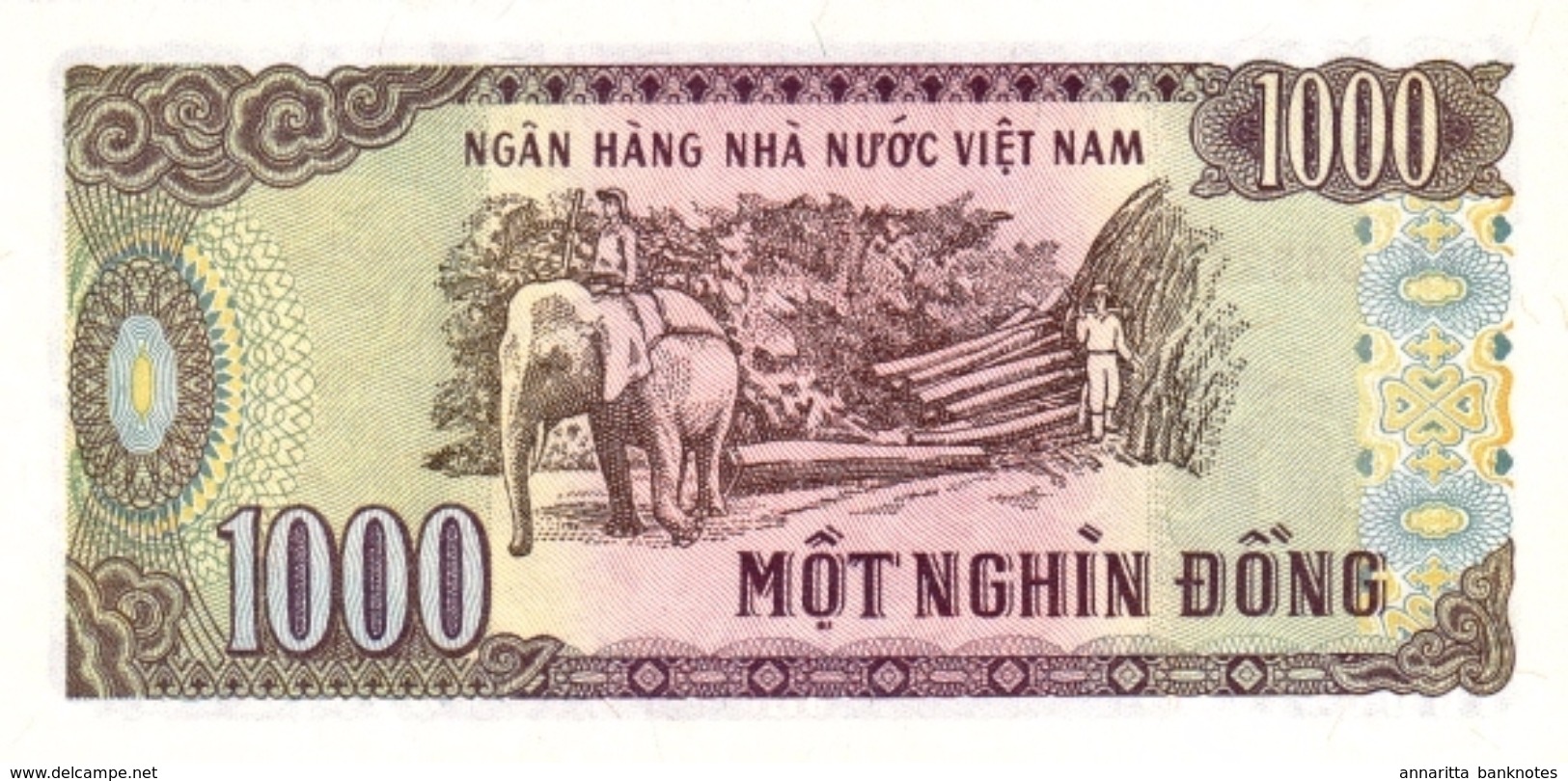 VIETNAM 1000 DONG 1988 (1989) P-106a UNC SMALL SERIAL # [VN334a] - Viêt-Nam