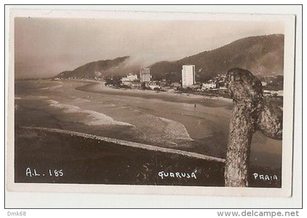 BRAZIL - GUARUJA -  PRAIA - RPPC POSTCARD -  1940s ( 590 ) - Autres & Non Classés