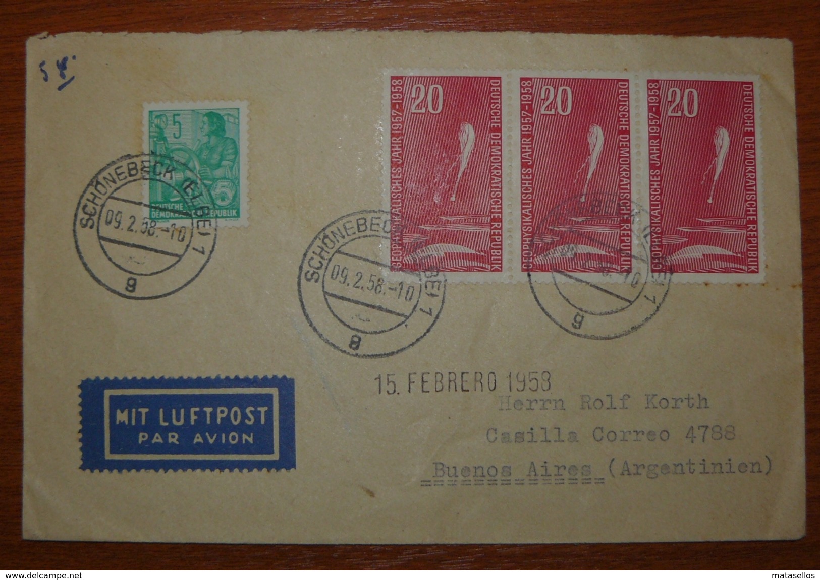 Cover - Letter - Envelope - Sobre Alemania DDR - Briefe U. Dokumente