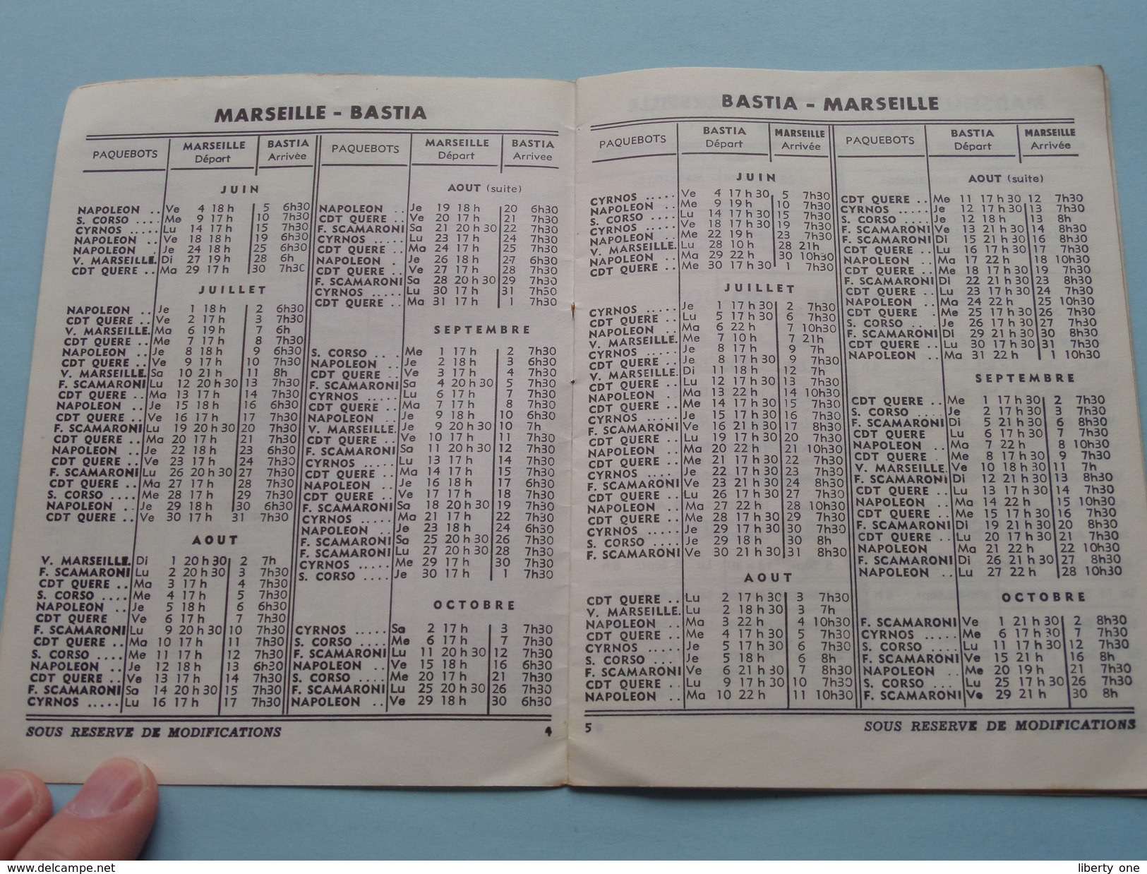 Cie Generale TRANSATLANTIQUE French Line - Departs CORSE N° 37 - 1965 ( Mod. 5620 ) Anno 19?? ( Zie Foto Details ) !! - Other & Unclassified